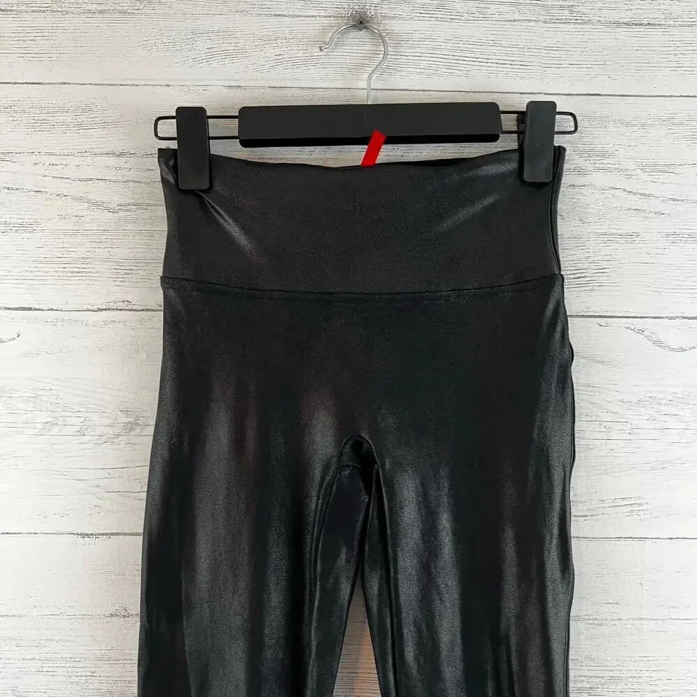 Spanx Faux Leather High Rise Leggings Size S